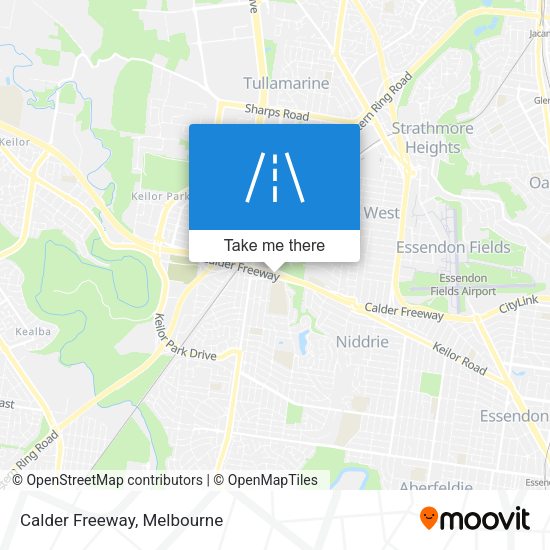 Calder Freeway map