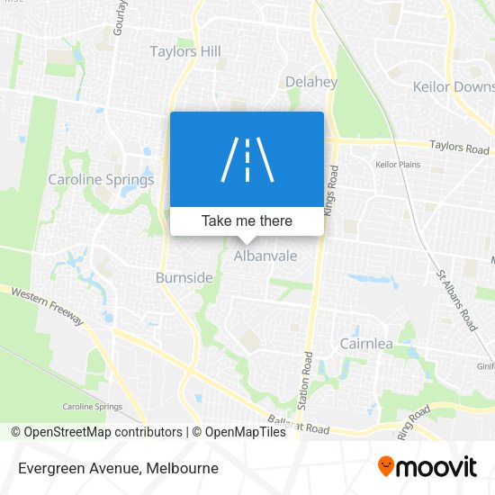 Evergreen Avenue map