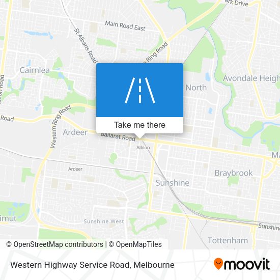 Western Highway Service Road map