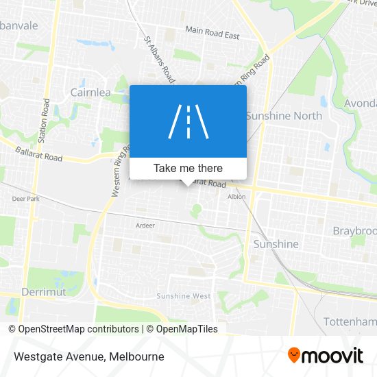 Westgate Avenue map