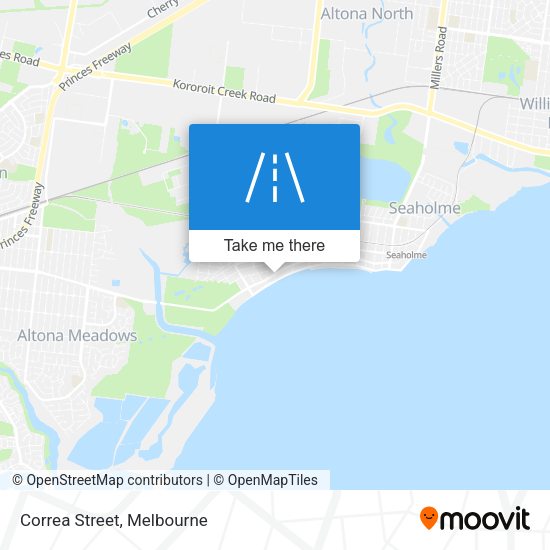 Correa Street map