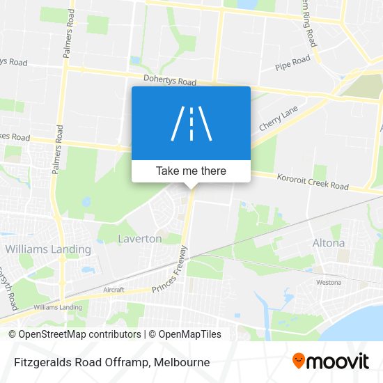 Fitzgeralds Road Offramp map