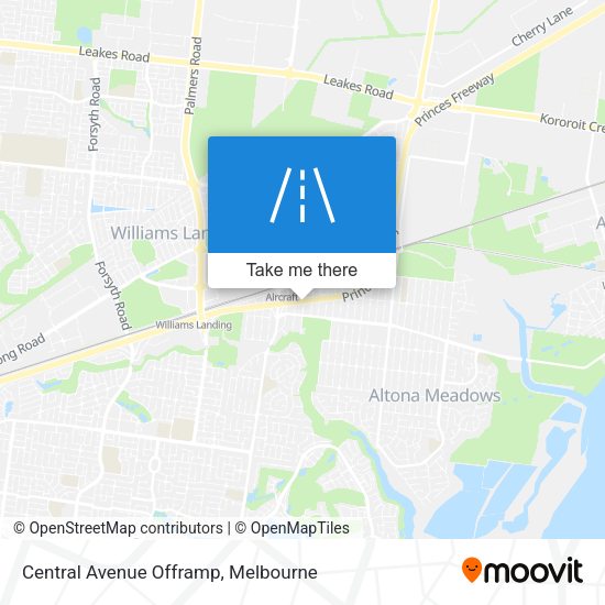 Central Avenue Offramp map