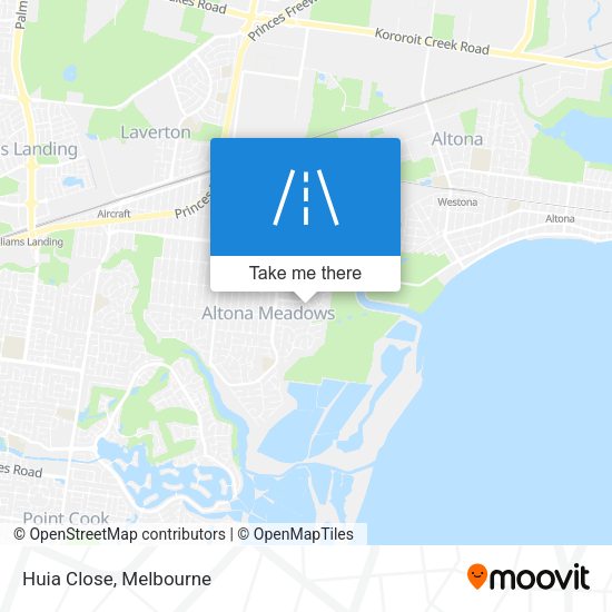 Huia Close map