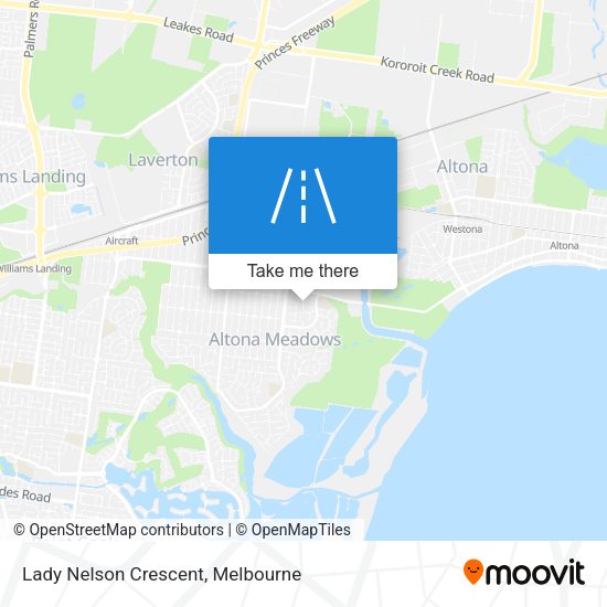 Lady Nelson Crescent map