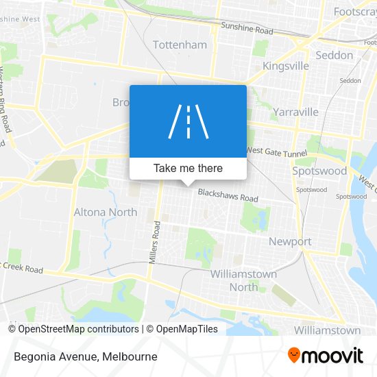Begonia Avenue map