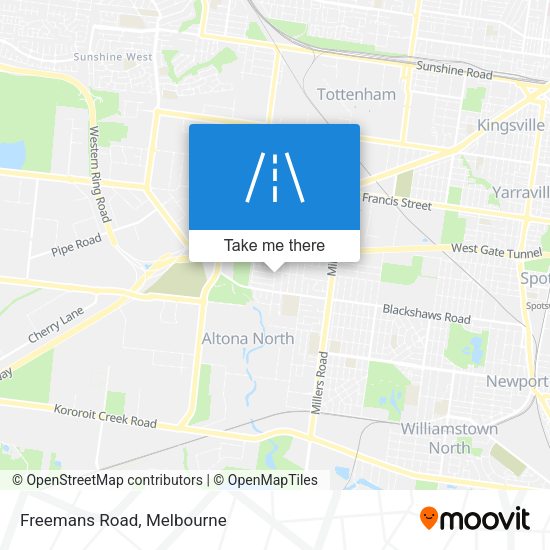 Freemans Road map