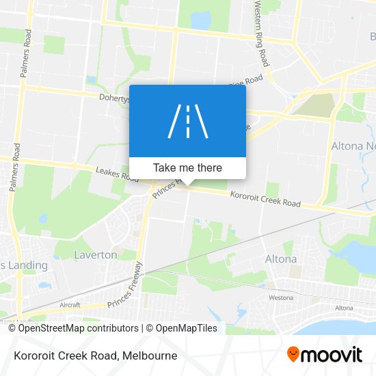 Kororoit Creek Road map