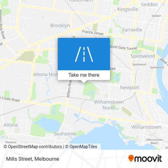 Mills Street map