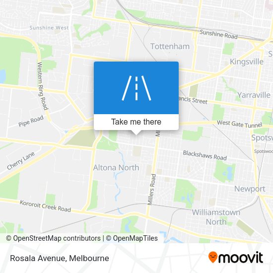 Rosala Avenue map