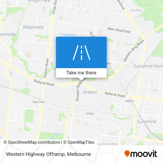 Western Highway Offramp map