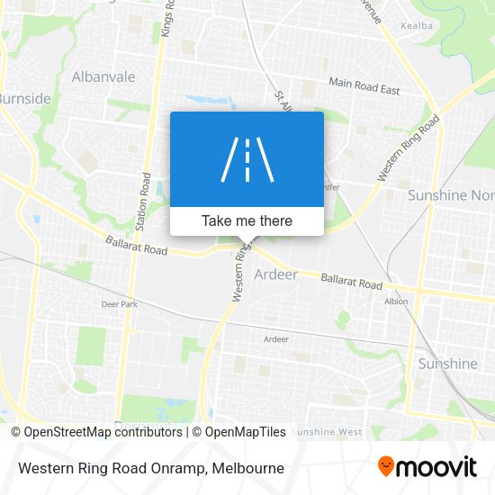Western Ring Road Onramp map