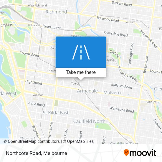 Northcote Road map