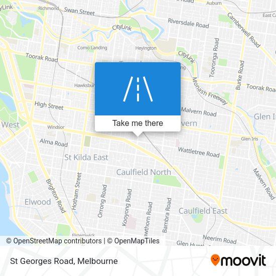 St Georges Road map