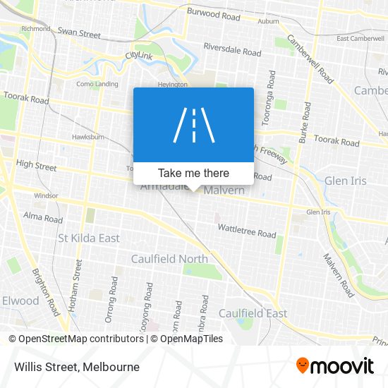 Mapa Willis Street