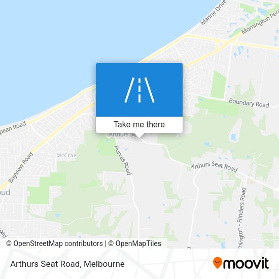 Arthurs Seat Road map