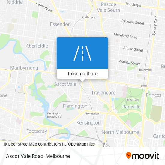 Ascot Vale Road map