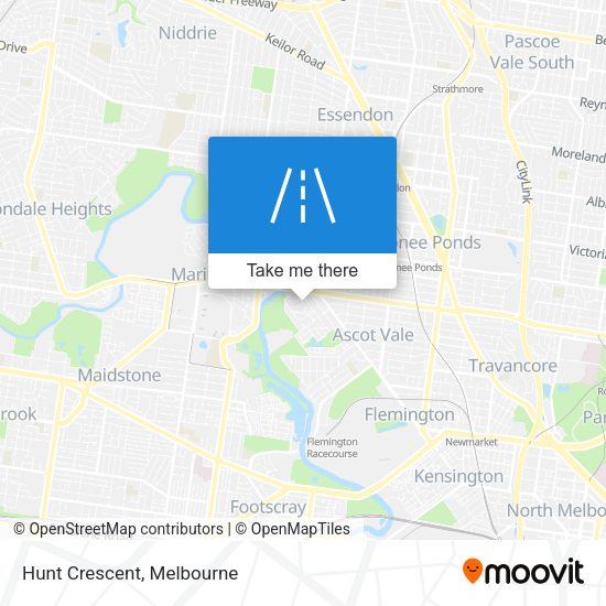 Hunt Crescent map