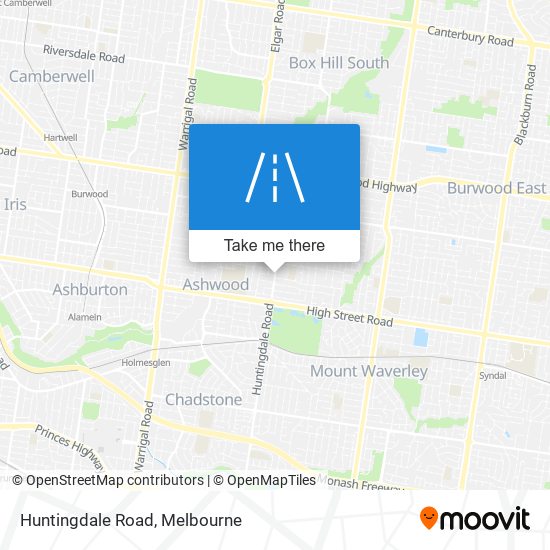 Huntingdale Road map