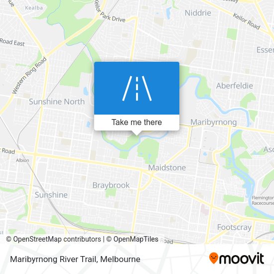Maribyrnong River Trail map