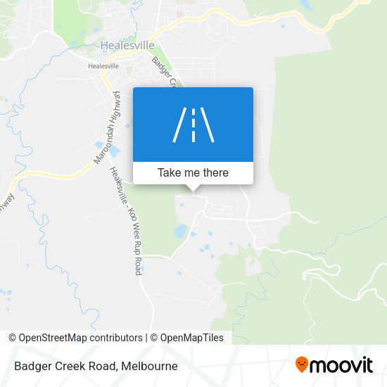 Badger Creek Road map
