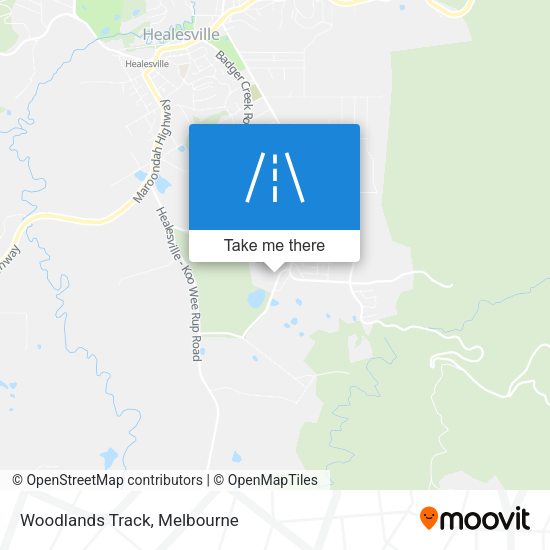 Woodlands Track map