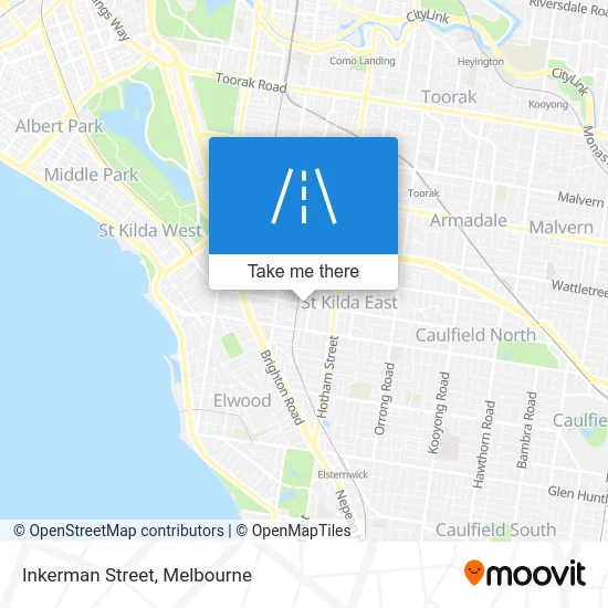 Mapa Inkerman Street