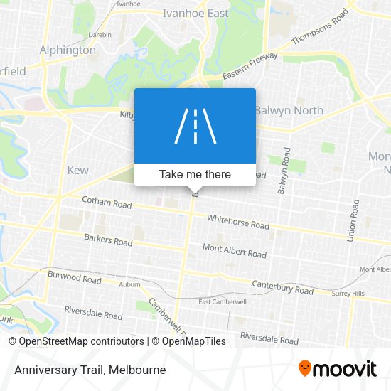 Anniversary Trail map