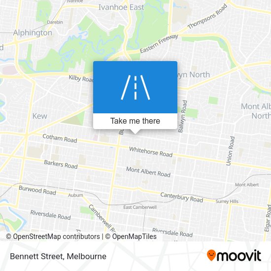 Bennett Street map