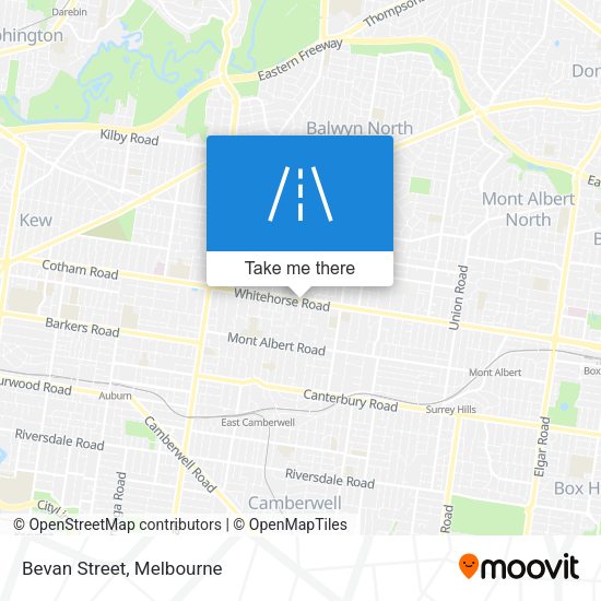 Bevan Street map