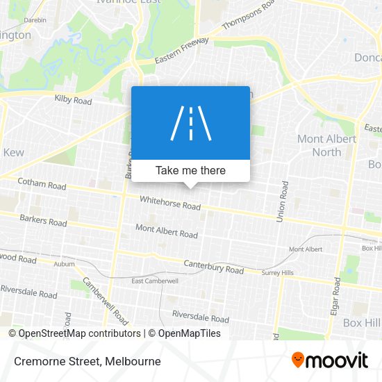Cremorne Street map