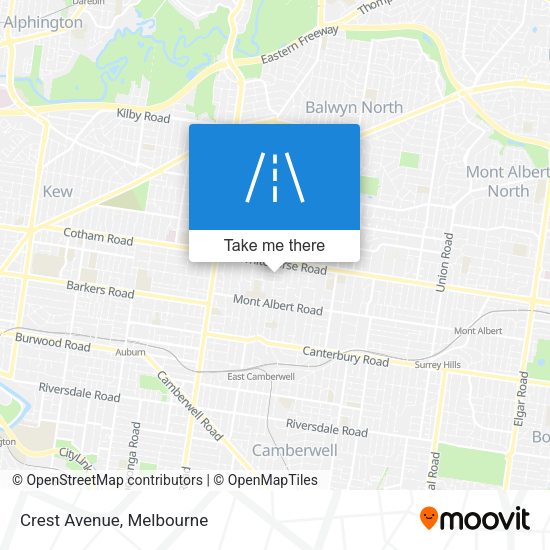 Crest Avenue map