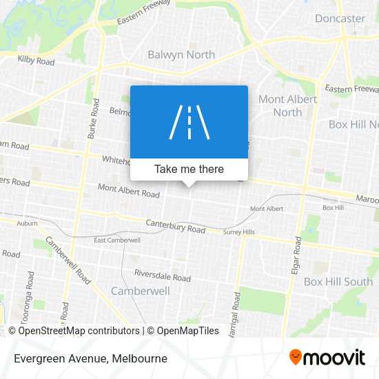 Evergreen Avenue map