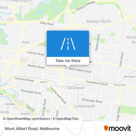 Mont Albert Road map