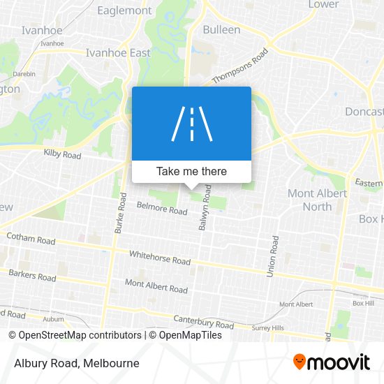 Albury Road map