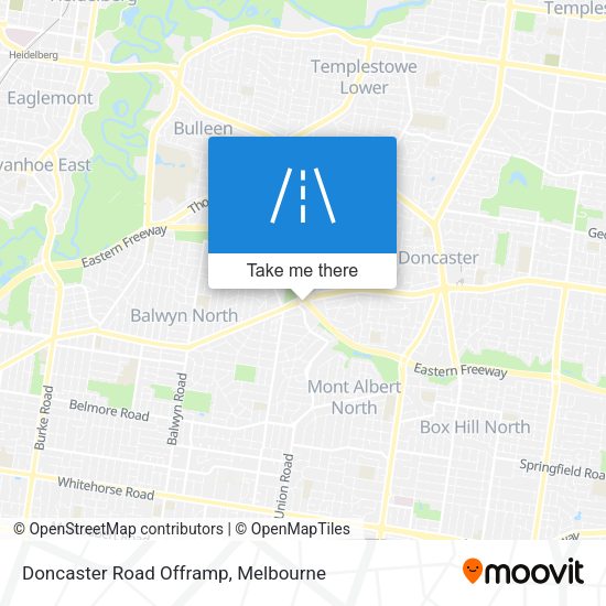 Doncaster Road Offramp map