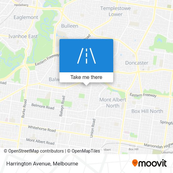 Harrington Avenue map