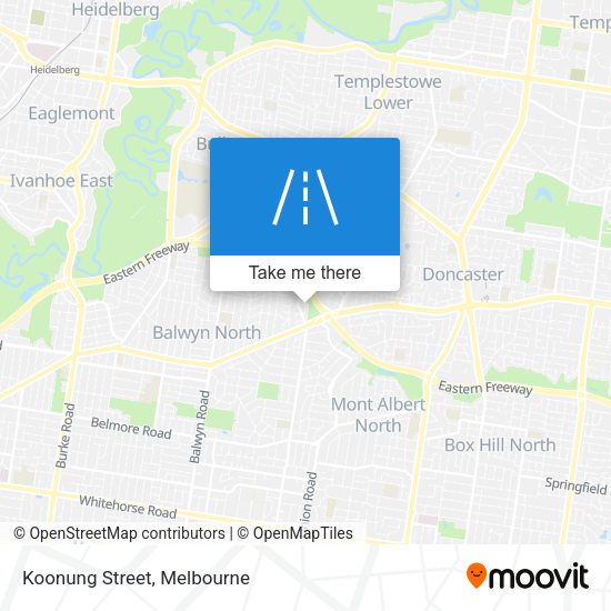 Koonung Street map