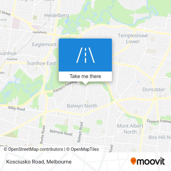 Kosciusko Road map