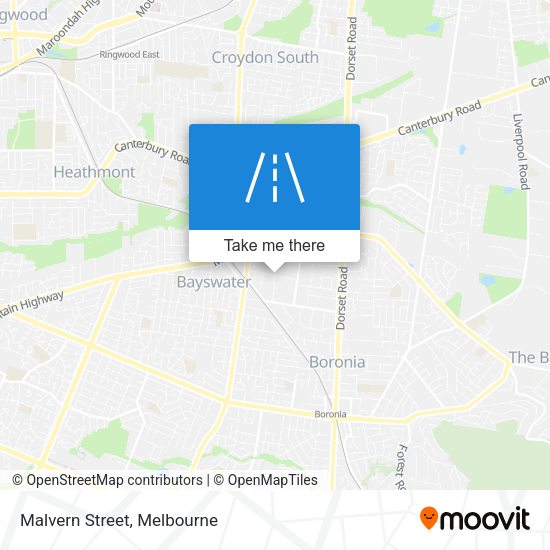 Malvern Street map