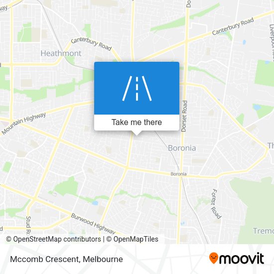 Mccomb Crescent map