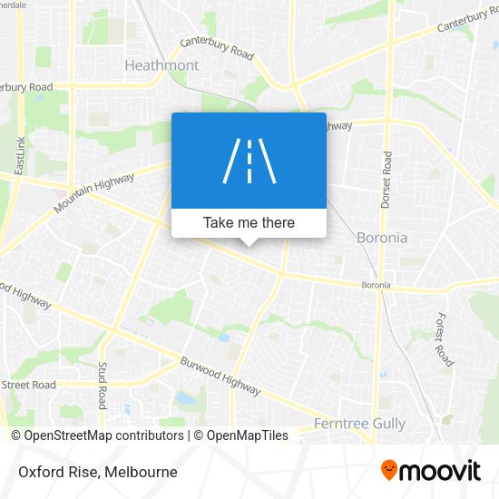 Oxford Rise map