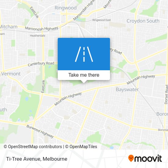Ti-Tree Avenue map