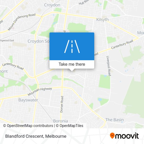 Blandford Crescent map