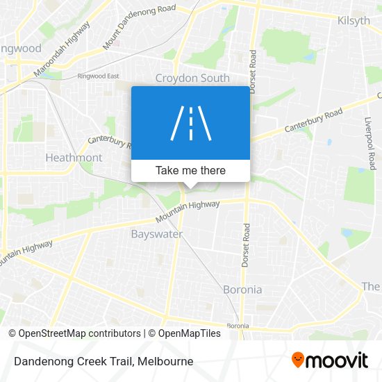 Dandenong Creek Trail map
