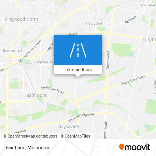 Mapa Fair Lane