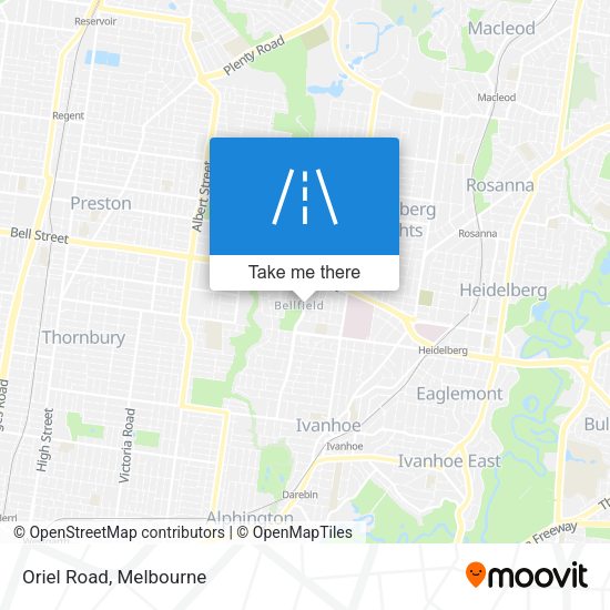 Oriel Road map