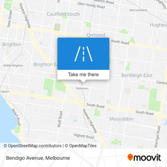 Bendigo Avenue map