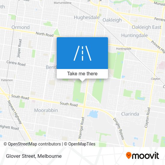 Glover Street map