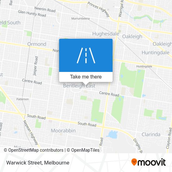 Warwick Street map